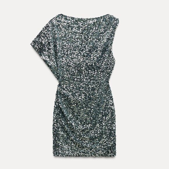 NWT ZARA MINI DRESS WITH SEQUINS - Picture 12 of 15